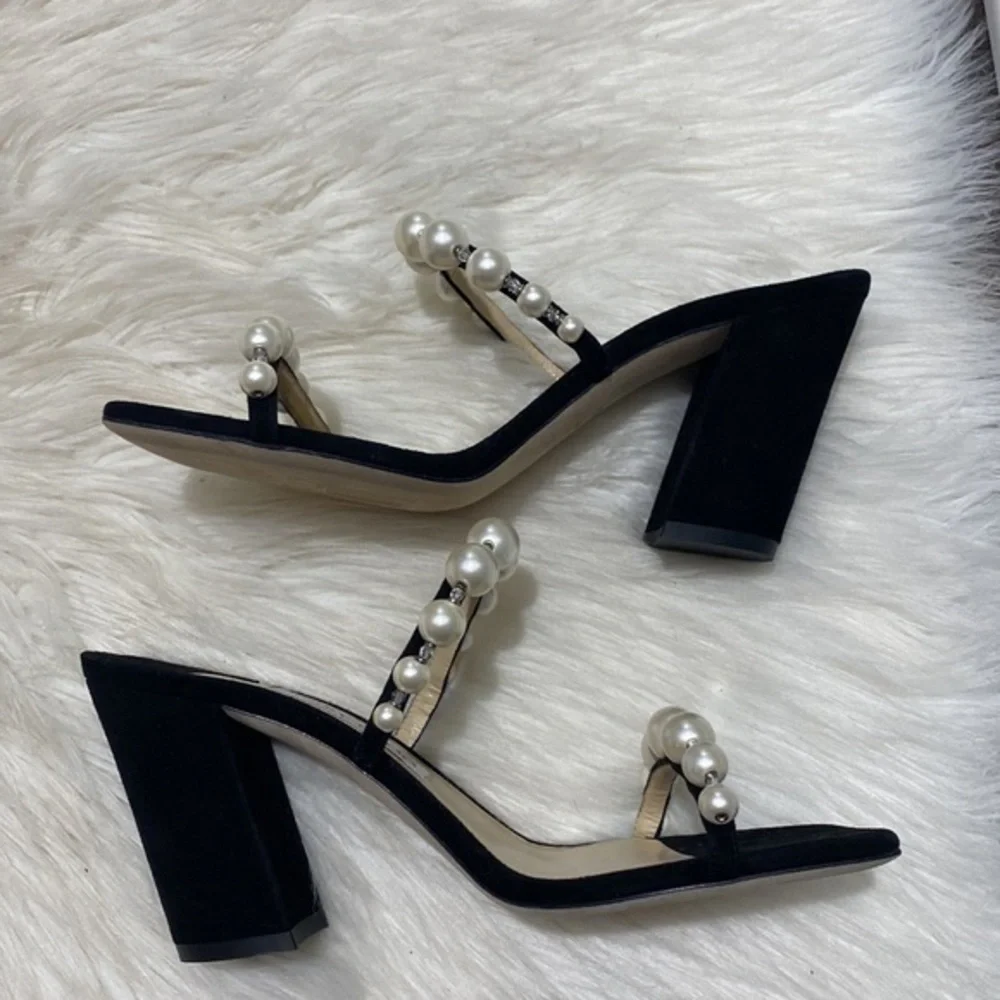 New Jimmy Choo Amara Embellished slide sandal‎ size 38.5EU